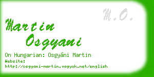 martin osgyani business card